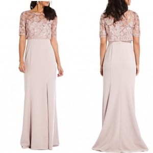 Adrianna Papell Sequin Crepe Dress